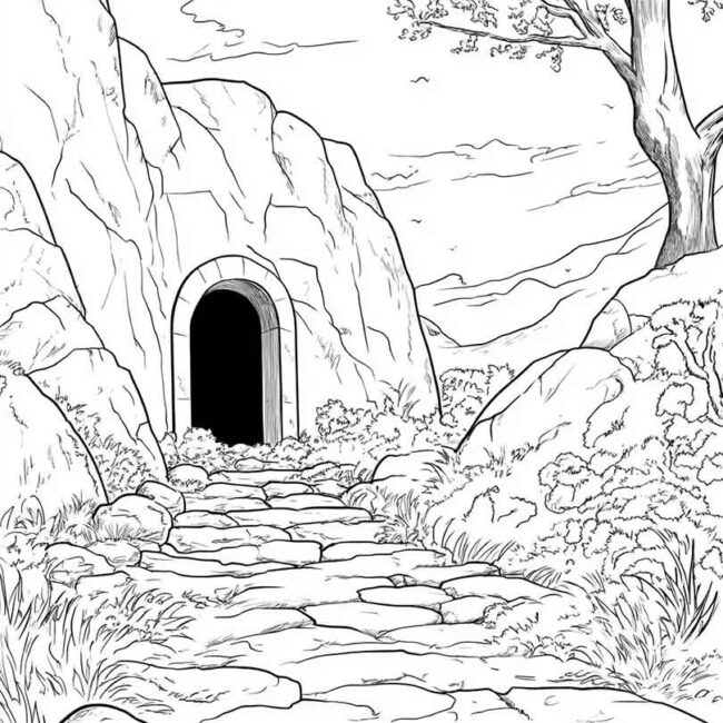 sepulcro vazio para colorir 17