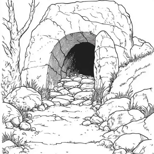 sepulcro vazio para colorir 12