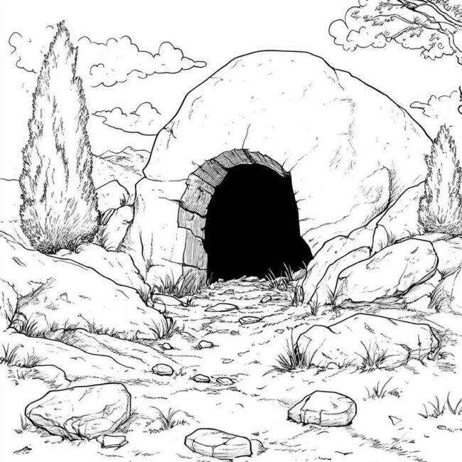 sepulcro vazio para colorir 19
