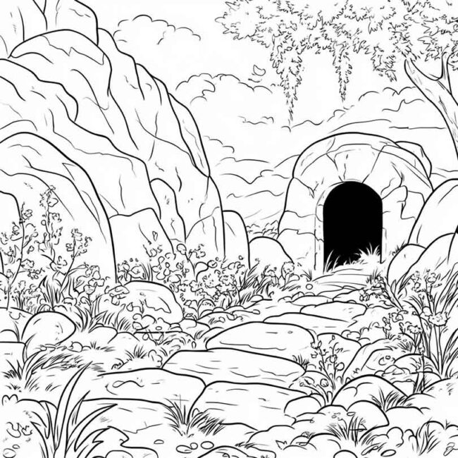 sepulcro vazio para colorir 11