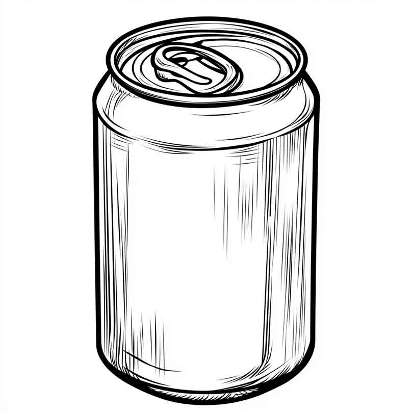 Desenhos GRÁTIS de Lata de Refrigerante para Imprimir e Colorir/Pintar