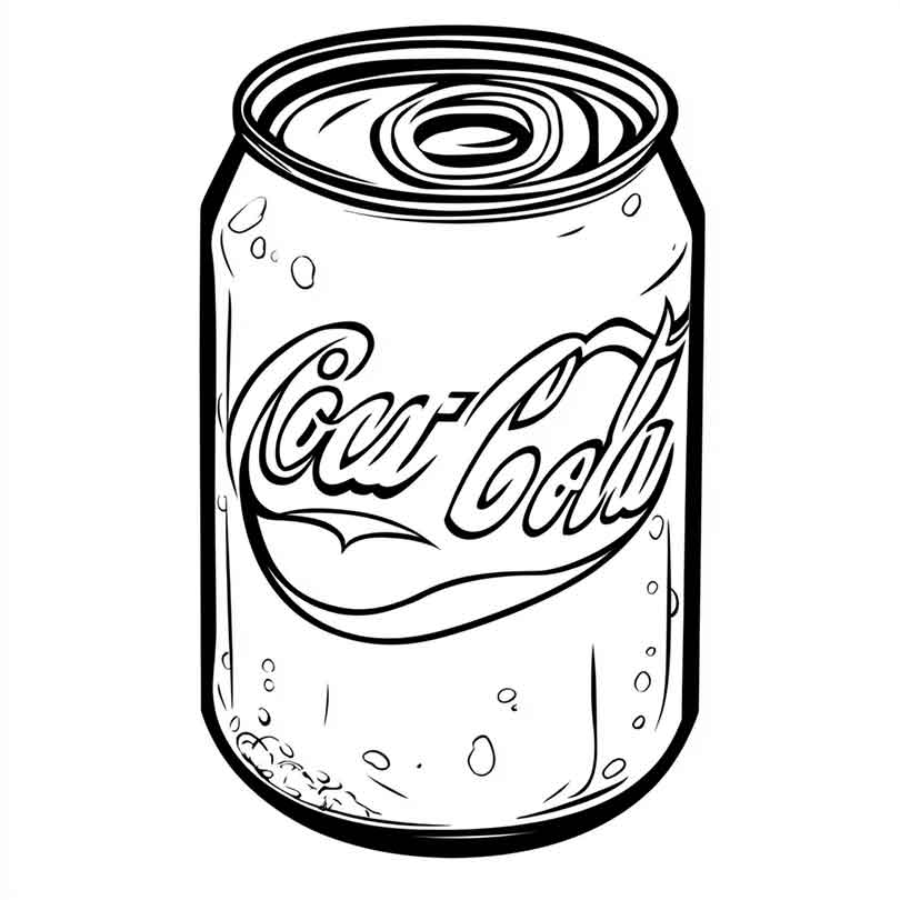Desenhos GRÁTIS de Lata de Refrigerante para Imprimir e Colorir/Pintar