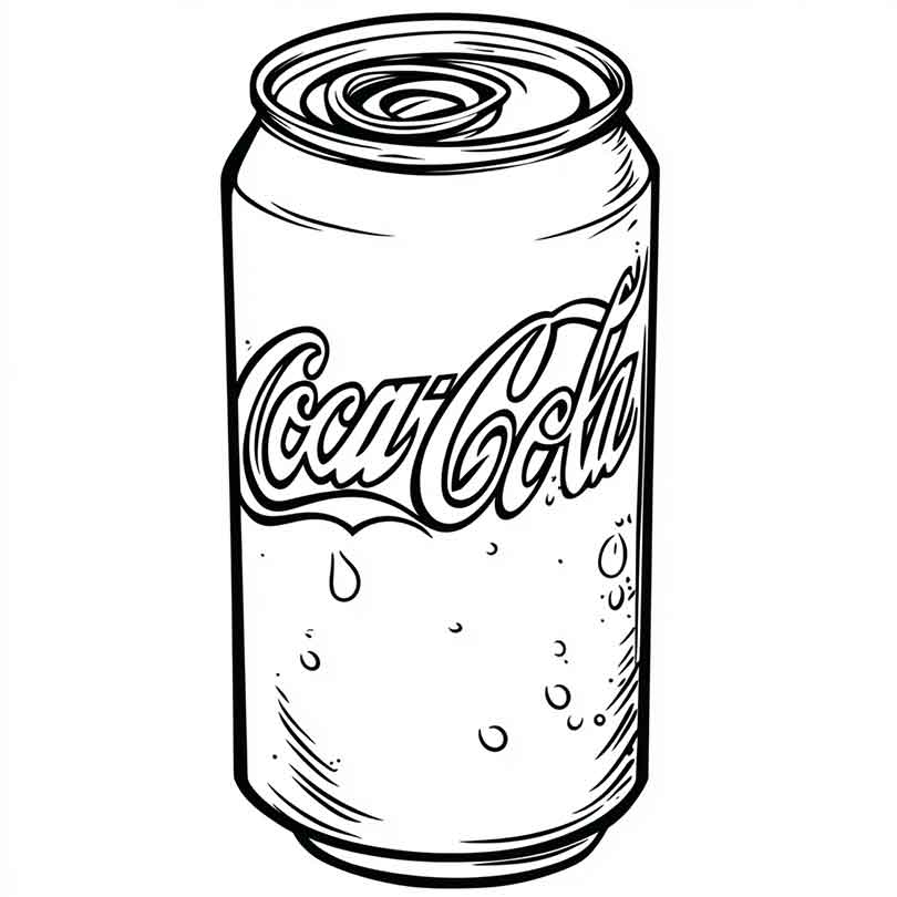 Desenhos GRÁTIS de Lata de Refrigerante para Imprimir e Colorir/Pintar