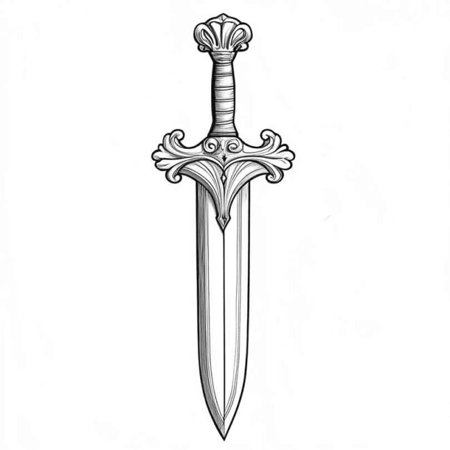 adaga para colorir png 8