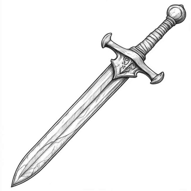 adaga para colorir png 6