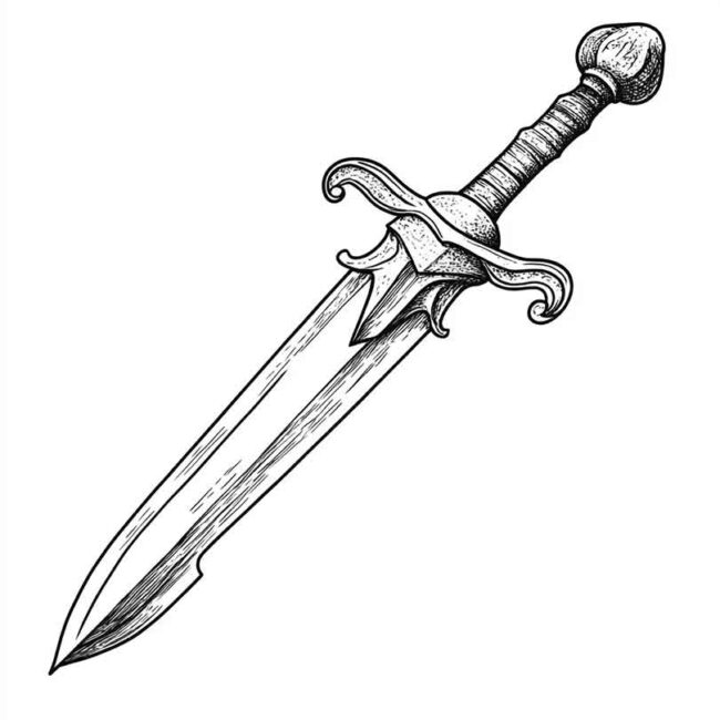 adaga para colorir png 52