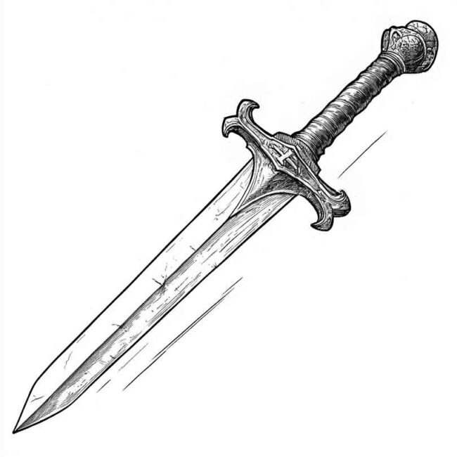 adaga para colorir png 5