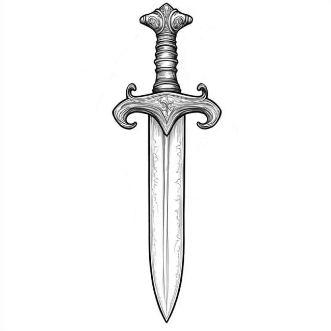 adaga para colorir png 42