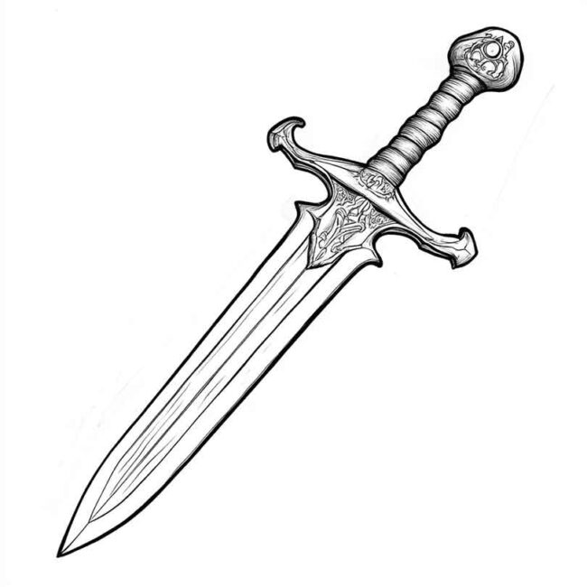 adaga para colorir png 43