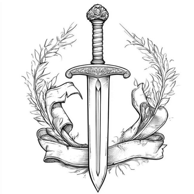 adaga para colorir png 50