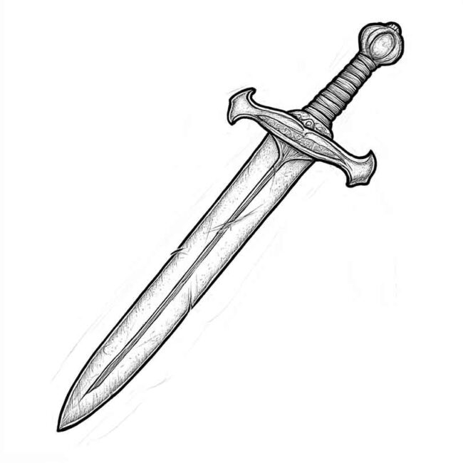 adaga para colorir png 39