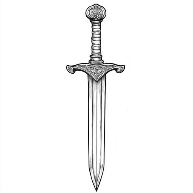 adaga para colorir png 36