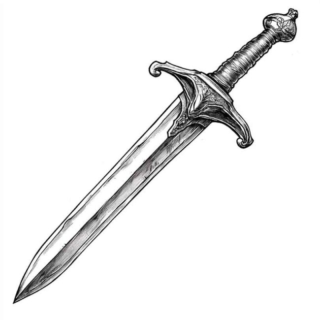 adaga para colorir png 41