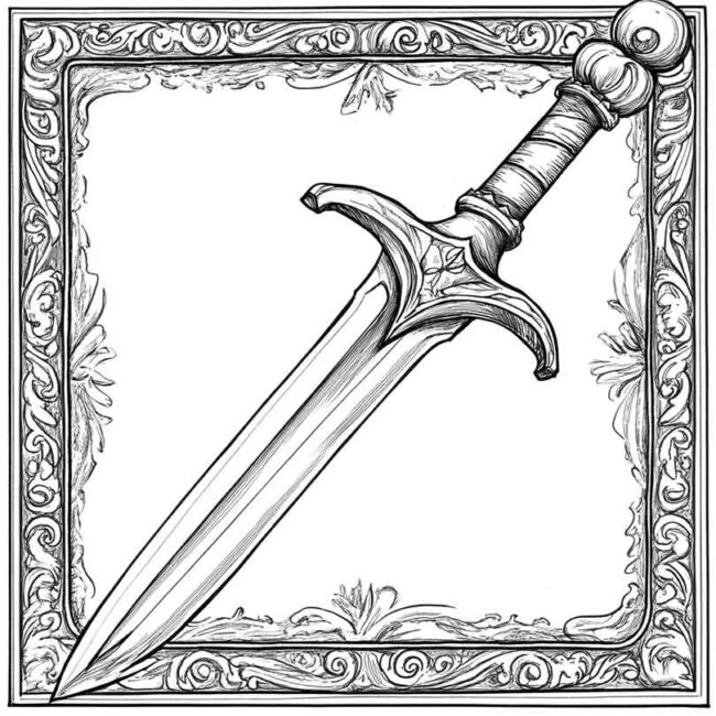 adaga para colorir png 46