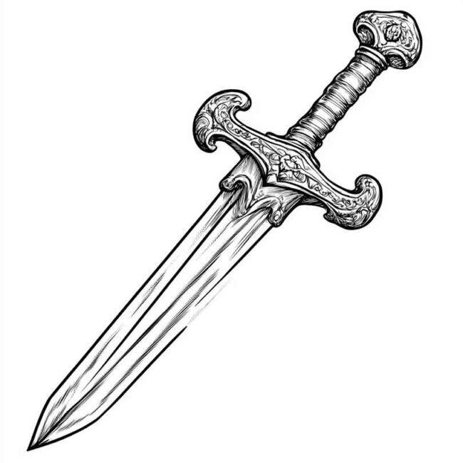 adaga para colorir png 31