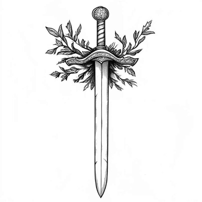 adaga para colorir png 4
