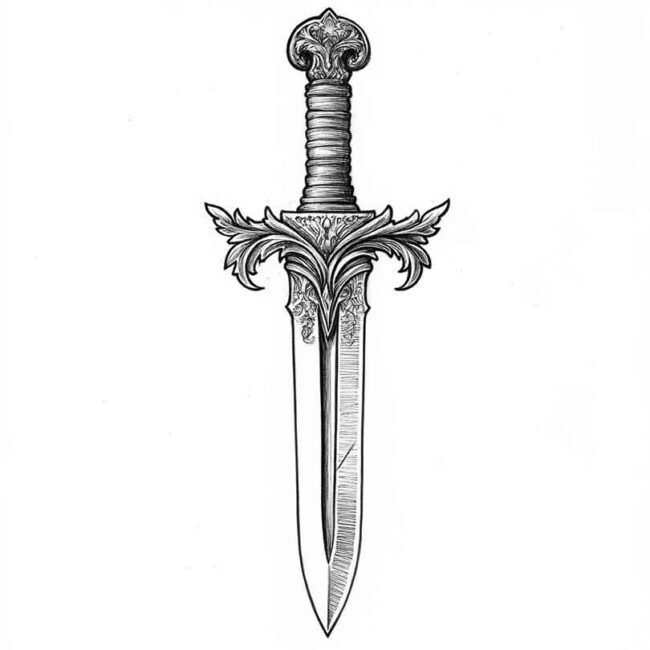 adaga para colorir png 22