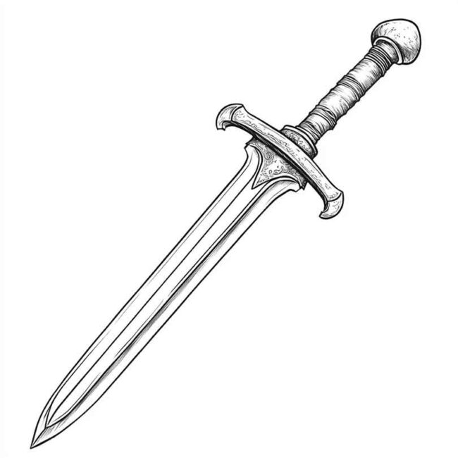 adaga para colorir png 23