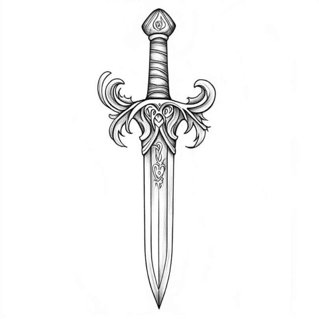adaga para colorir png 32