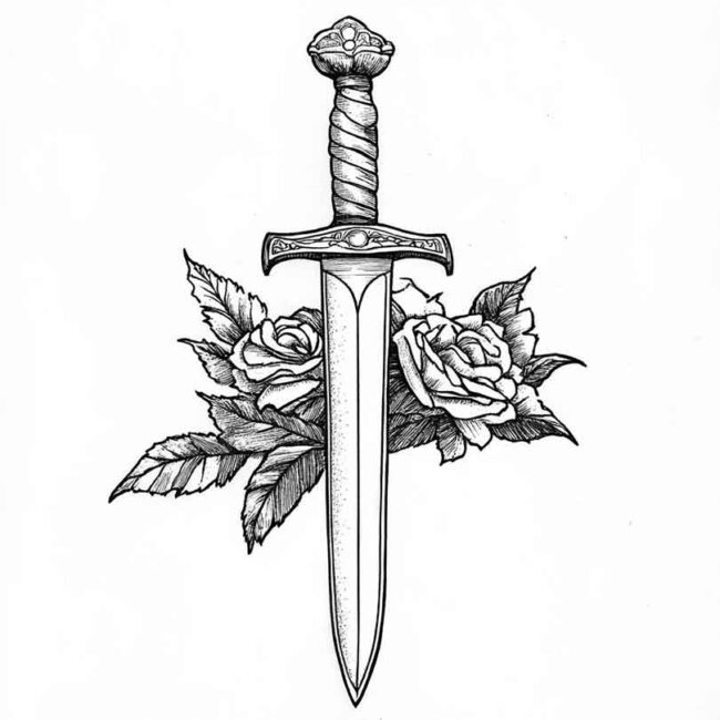 adaga para colorir png 45