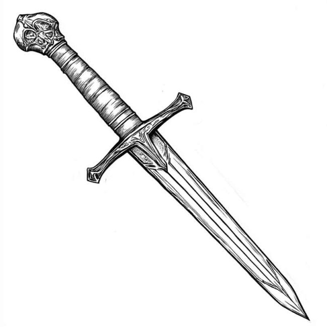 adaga para colorir png 11