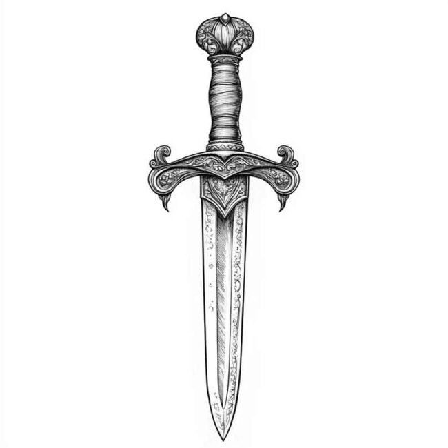 adaga para colorir png 15