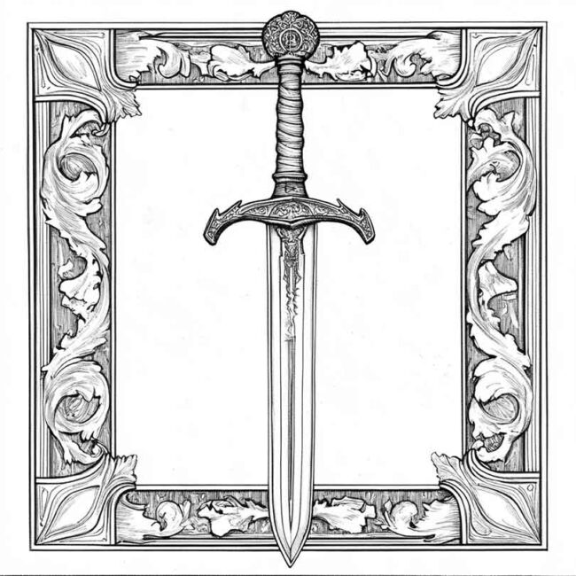 adaga para colorir png 38