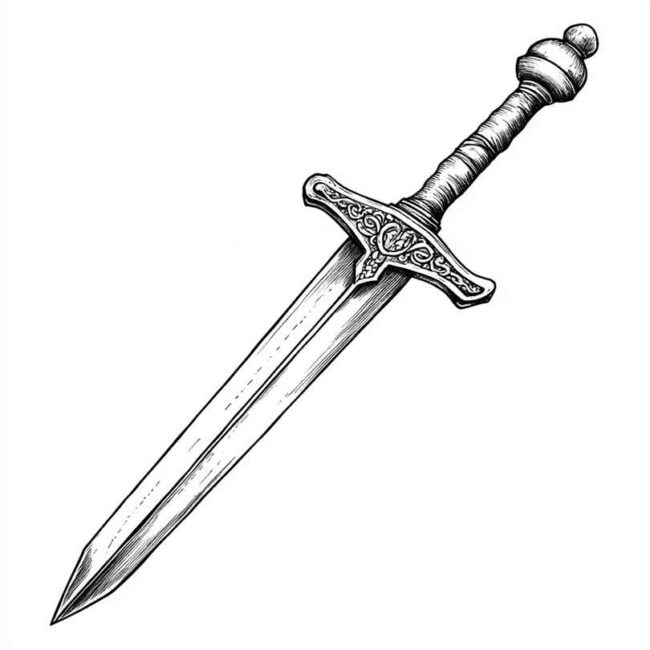 adaga para colorir png 37