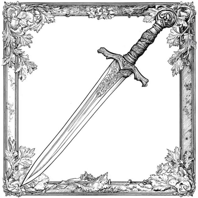 adaga para colorir png 47