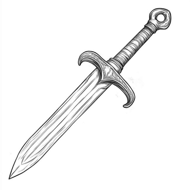 adaga para colorir png 20