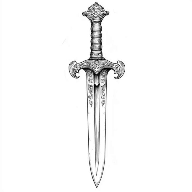 adaga para colorir png 34