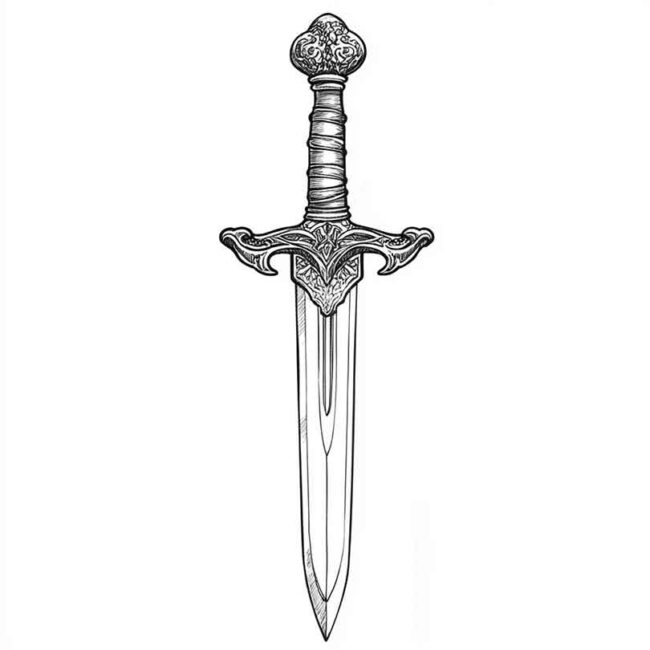 adaga para colorir png 18