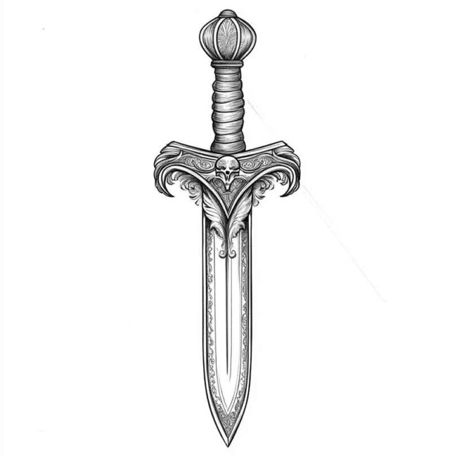 adaga para colorir png 30