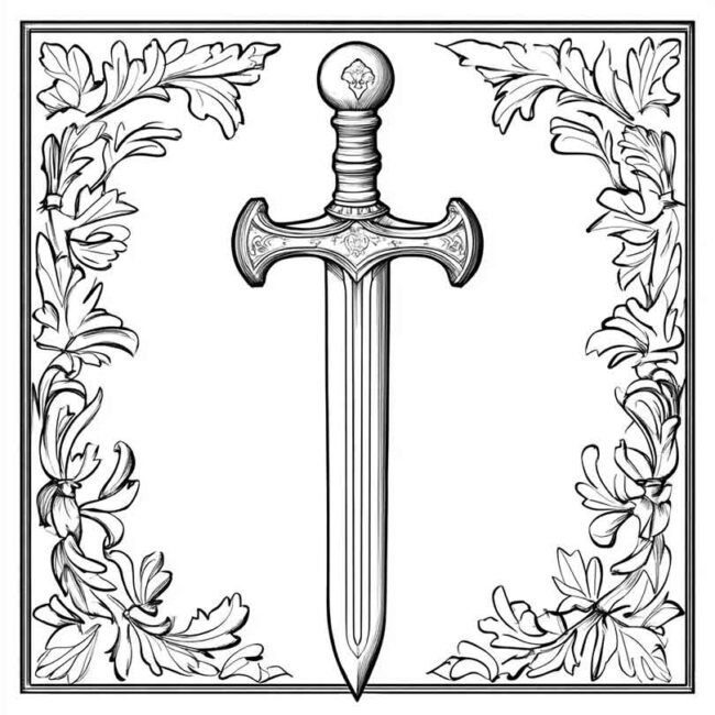 adaga para colorir png 35