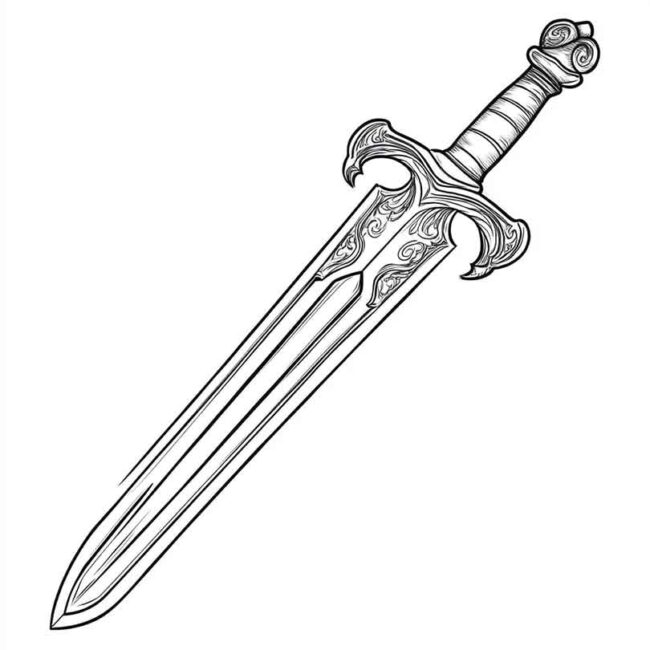 adaga para colorir png 12