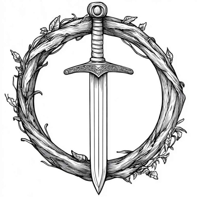 adaga para colorir png 1