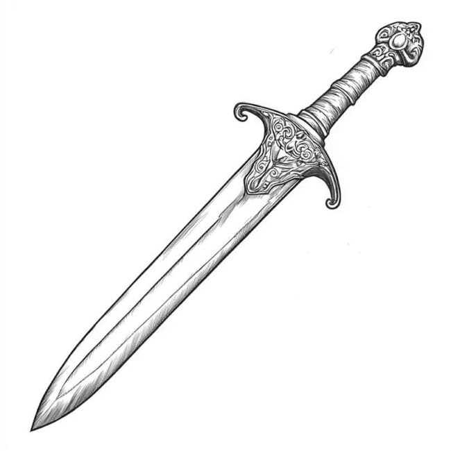 adaga para colorir png 21