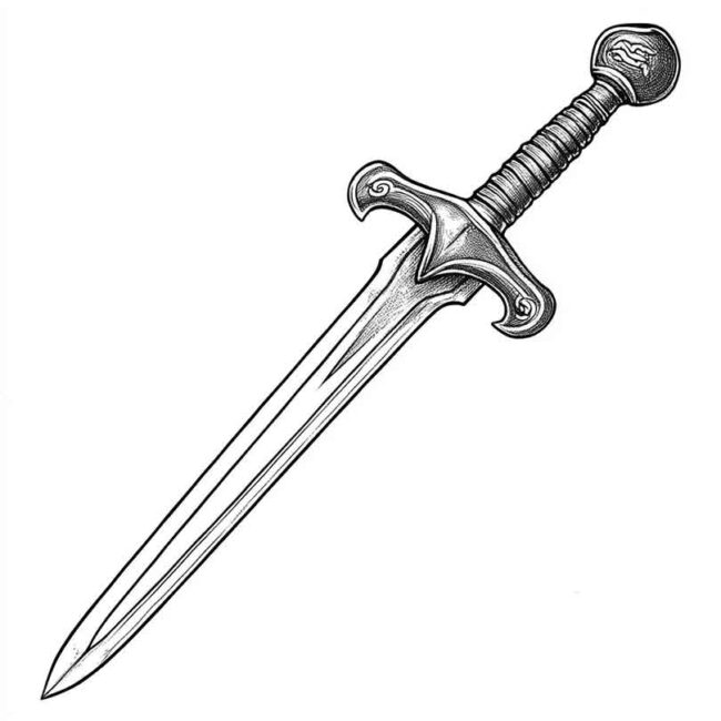 adaga para colorir png 28