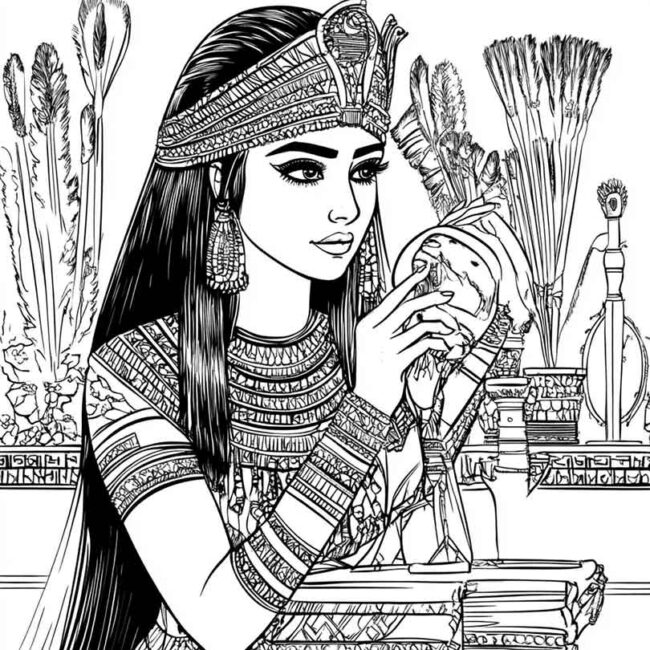 desenhos de Cleopatra para colorir png 4 desenhos de Cleopatra para colorir png 4