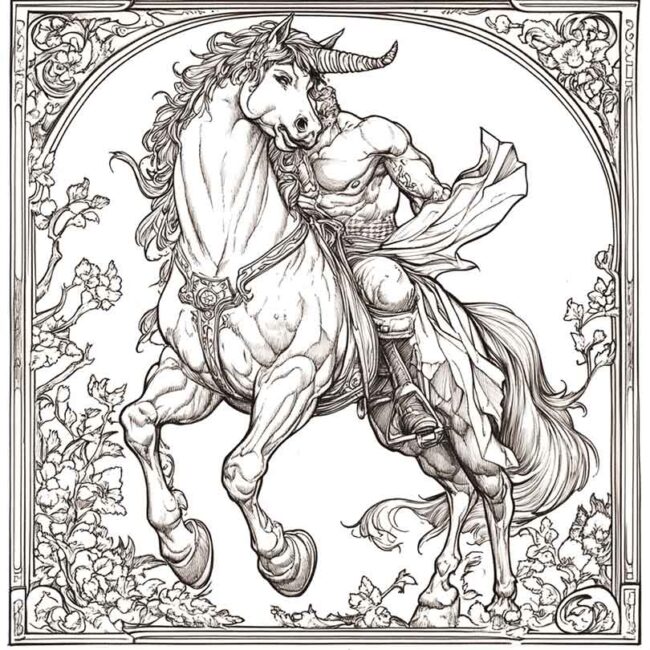 centauro para colorir 9