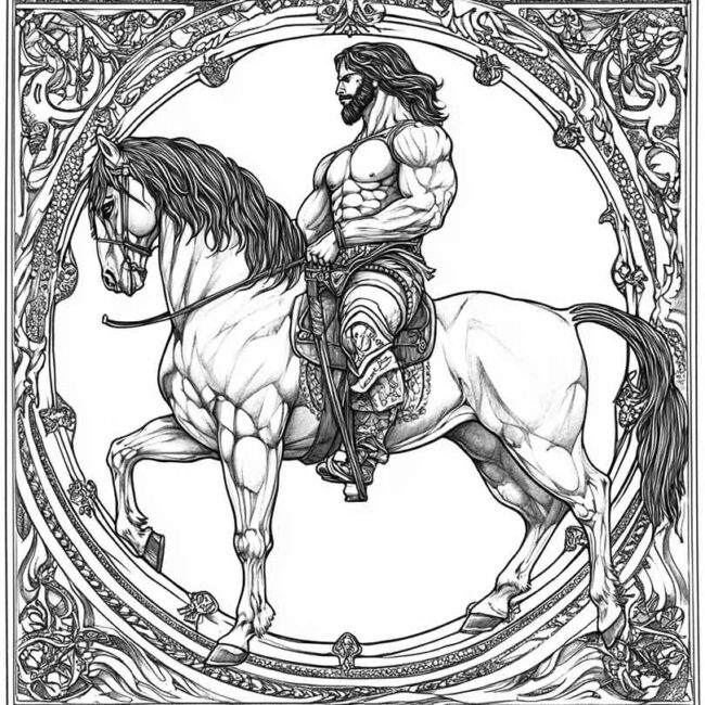 centauro para colorir 7
