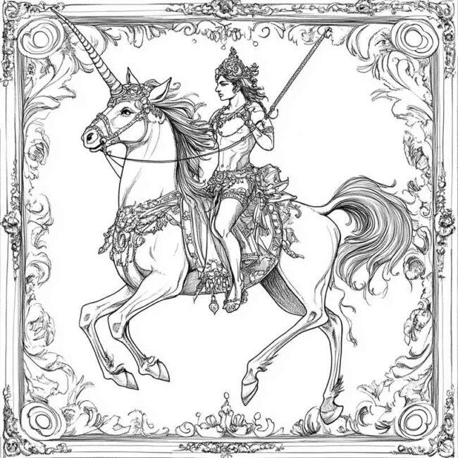 centauro para colorir 3