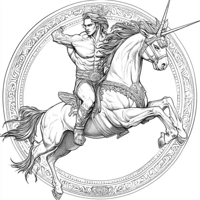 centauro para colorir 2