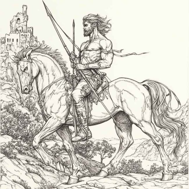 centauro para colorir 1