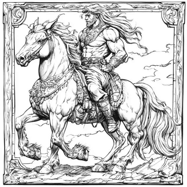 centauro para colorir 11