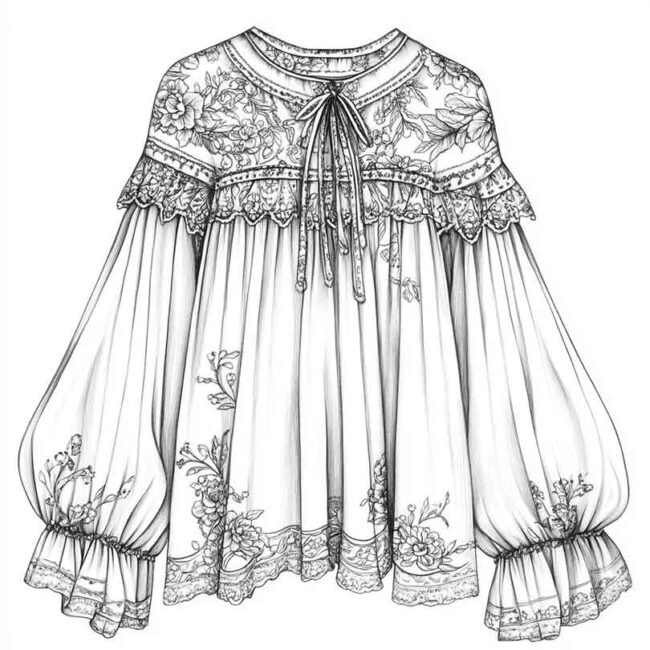 blusa para colorir png 8
