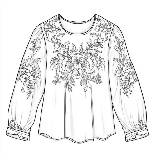 blusa para colorir png 34