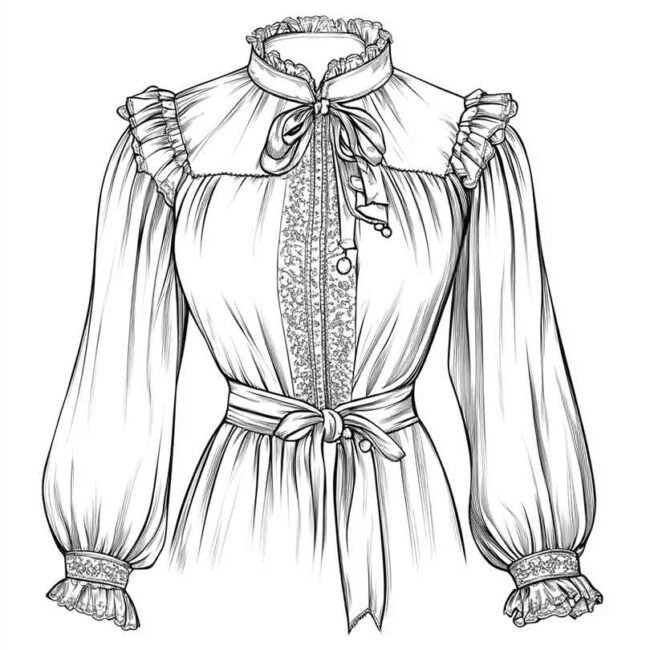blusa para colorir png 29