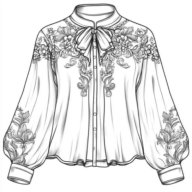 blusa para colorir png 26