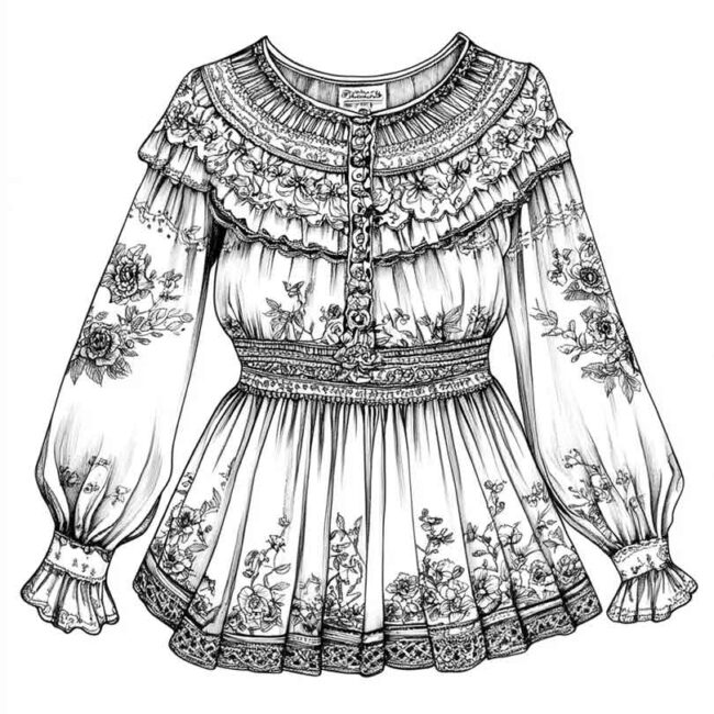 blusa para colorir png 3